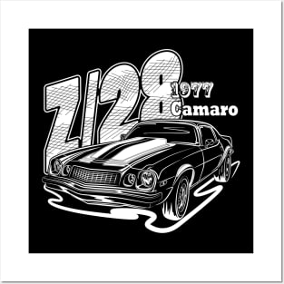 Camaro Z/28 (White Print) Posters and Art